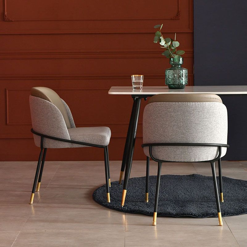 Scandinavian Dining Fabric Side Chairs Armless Solid Back Chair Clearhalo ' kitchen&dining_furn' 'Dining Chairs' 'Dining Tables & Seating' 'dining_chair' 'furn' 'furn_dining_chair' 'Furniture' 'furniture_dining_chair' 'Kitchen & Dining Furniture' 'kitchen' 1200x1200_76325f83-a30b-4315-85e3-1c35315681e8