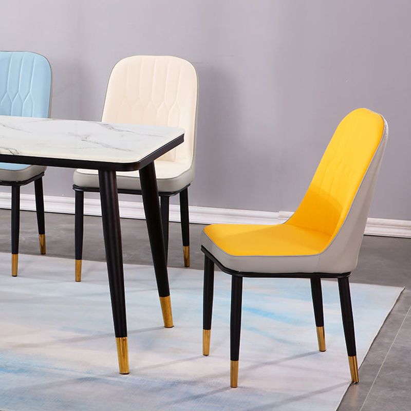 Nordic Style Kitchen Metal Dining Chair Dining Parsons Armless Side Chairs Clearhalo ' kitchen&dining_furn' 'Dining Chairs' 'Dining Tables & Seating' 'dining_chair' 'furn' 'furn_dining_chair' 'Furniture' 'furniture_dining_chair' 'Kitchen & Dining Furniture' 'kitchen' 1200x1200_76337f2b-2eb1-4b91-97b5-3a5eb0b99618