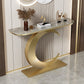 31.5-inch Tall Stone Console Table Stain Resistant Accent Table with Shelf Clearhalo 'Console Tables' 'console_tables' 'Entry & Mudroom Furniture' 'furn' 'furn_console_tables' 'Furniture' 1200x1200_7633ab70-e583-434d-a783-56d44765ef4a