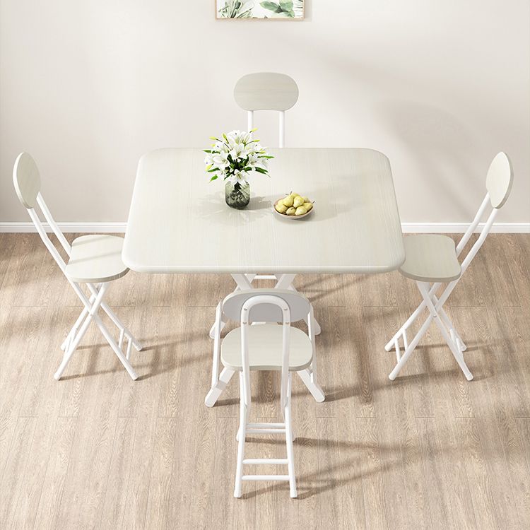 Modern Folding Wood Top Dining Table with Metal Leg for Living Room Clearhalo 'Dining Tables & Seating' 'Dining Tables' 'dining_table' 'furn' 'furn_dining_table' 'Furniture' 'Kitchen & Dining Furniture' 1200x1200_76340c0c-5610-47d1-9874-d894e42f929d