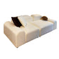 Contemporary Faux Leather/Velvet Sofa White Round Arm Loveseat Clearhalo 'furn' 'furn_sofas' 'Furniture' 'furniture_sofas' 'Living Room Furniture' 'Sofa' 'sofas' 1200x1200_7634256b-0b9a-4a8c-9209-351660b781a9