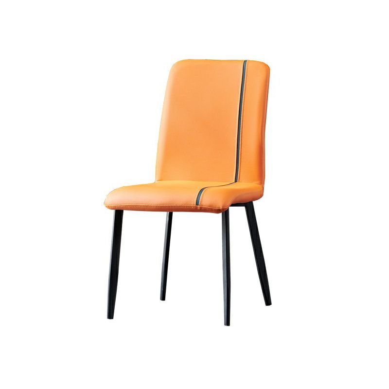 Contemporary Hotel PU Leather Side Chair Matte Finish Parsons Dining Chairs Clearhalo ' kitchen&dining_furn' 'Dining Chairs' 'Dining Tables & Seating' 'dining_chair' 'furn' 'furn_dining_chair' 'Furniture' 'furniture_dining_chair' 'Kitchen & Dining Furniture' 'kitchen' 1200x1200_7634e370-1c61-4512-8898-cb4a120a6bfa