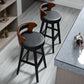 Industrial Style Low Back Bar-stool Wooden Bar Stool with Wooden Legs Clearhalo 'Bar Furniture' 'Bar Stools' 'bar_stools' 'Furniture' 'furniture_bar_stools' 'Kitchen & Dining Furniture' 1200x1200_7635d846-0618-4fdd-9fa0-d919ba104225