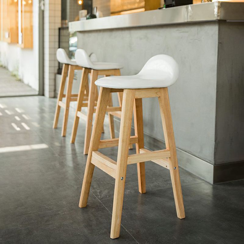 Contemporary Leather Solid Wood Barstools Indoor Bar Stool with Low Back Clearhalo 'Bar Furniture' 'Bar Stools' 'bar_stools' 'furn' 'furn_bar_stools' 'furniture_bar_stools' 'Kitchen & Dining Furniture' 'kitchen&dining_furn' 'kitchen' 'kitchen_furn' Furniture' 1200x1200_76361e6f-ef2f-4351-aeac-ead3c39397d2