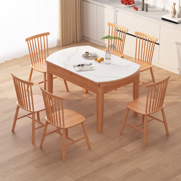 Set di tavoli da pranzo moderna 1/5/7 con mobili da cucina a base di legno