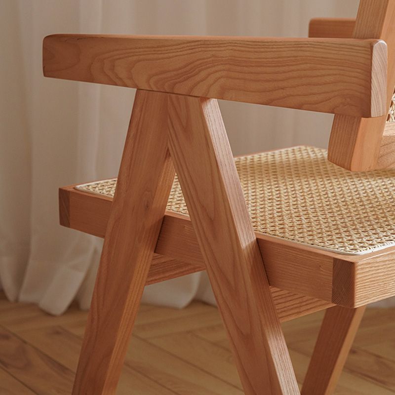 Chaise de bras en bois massif chaise du bras à manger arrière pour le salon