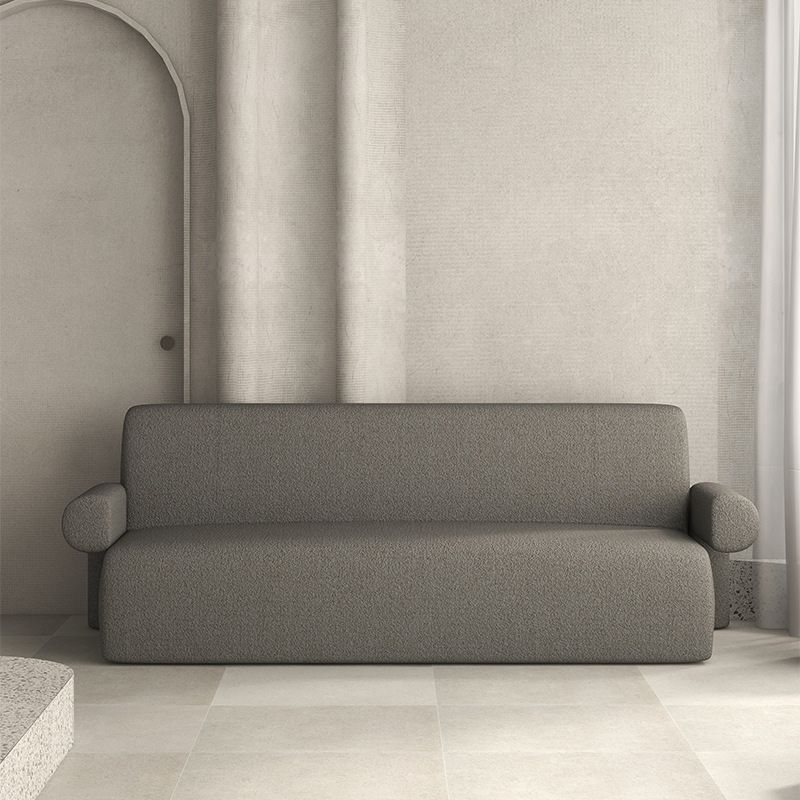 Contemporary Wool Sofa with Tight Back and Recessed Arm,35.43" W