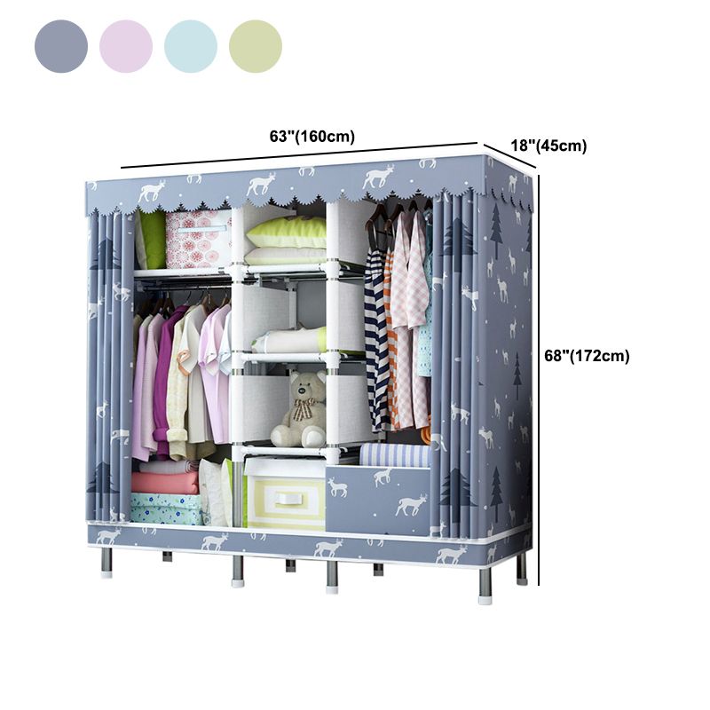 Guardaroba per la casa contemporanea armadio in acciaio in acciaio con scaffali