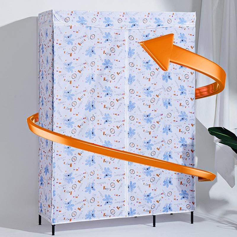 Placard de garde-robe en métal de style contemporain avec étagères réglables