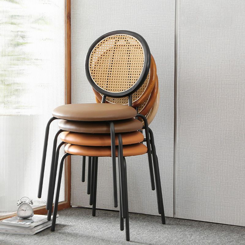 Contemporary Dining Side Chair PU Leather Stacking Side Chair Clearhalo 'Dining Chairs' 'Dining Tables & Seating' 'dining_chair' 'furn' 'furn_dining_chair' 'Furniture' 'Kitchen & Dining Furniture' 1200x1200_763c7201-4763-40bd-b57a-87f18331900c