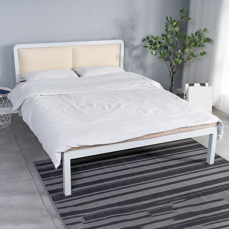 Cama de listones 36.61 "H Altura ajustable con cabecera tapizada de marco abierto