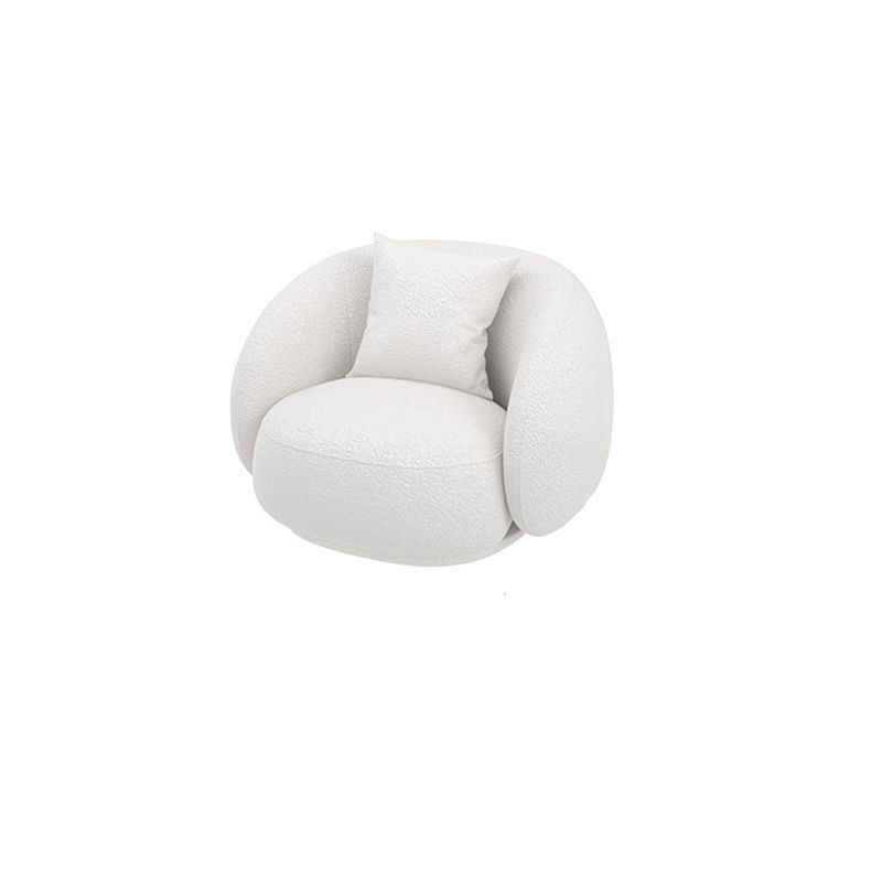 Sofá de brazo de esmoquin contemporáneo blanco Apretado asiento trasero para sala de estar