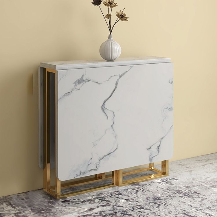 Contemporary Faux Marble Dining Table Sled Base Rectangle Table for Home Clearhalo ' dining_table' 'Dining Tables & Seating' 'Dining Tables' 'furn' 'furn_dining_table' 'Furniture' 'furniture_dining_table' 'Kitchen & Dining Furniture' 'kitchen&dining_furn' 'kitchen' 'kitchen_dining_table' 1200x1200_763e8ac8-6c85-4725-badf-f267645ea883
