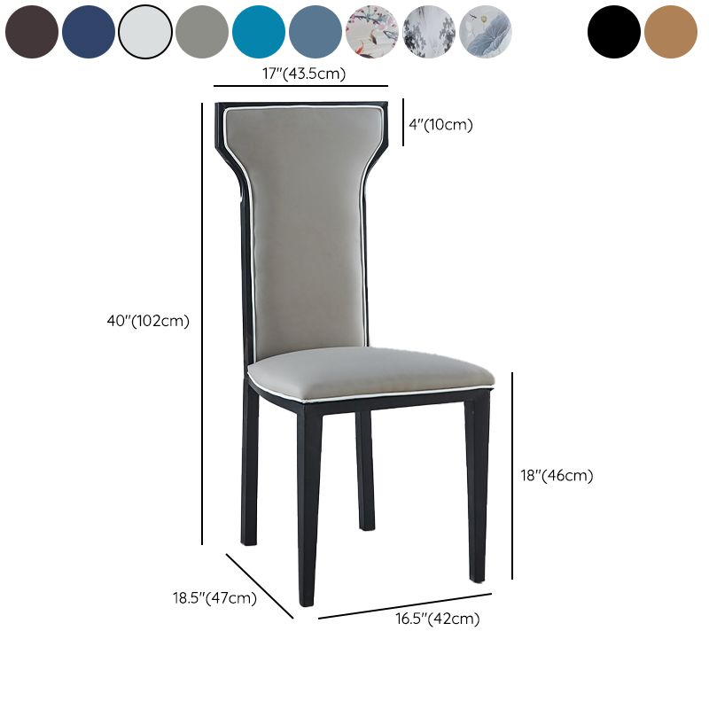 Zeitgenössischer Stil Seitstuhl Metall Esszimmerstuhl für Küche