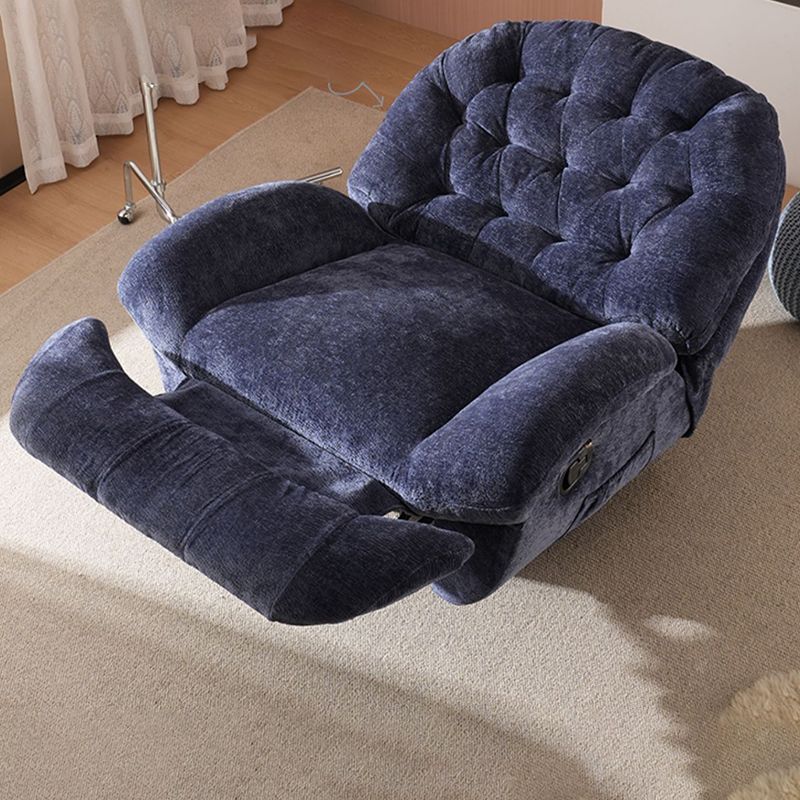 Solid Color Swivel Rocker Standard Recliner Metal Frame Recliner Chair with Side Pocket Clearhalo 'Chairs & Seating' 'furn' 'furn_recliners' 'Furniture' 'Living Room Furniture' 'Recliners' 1200x1200_76412a1e-0301-42d8-a900-83edd1a2255b