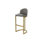 Rectangle Pub Set 1/3/5 Pcs Bar Table and Stools with Gold Metal Frame