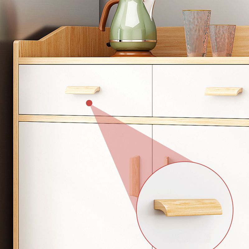 Server da pranzo in stile moderno ingegnerizzato in legno con cassetti e archiviazione