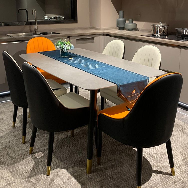 Rectangle Shape Luxury Dining Table Two-Color Fixed Table with Sintered Stone Clearhalo ' dining_table' 'Dining Tables & Seating' 'Dining Tables' 'furn' 'furn_dining_table' 'Furniture' 'furniture_dining_table' 'Kitchen & Dining Furniture' 'kitchen&dining_furn' 'kitchen' 'kitchen_dining_table' 1200x1200_764508c6-32af-4452-bc3b-d0ecaf5c4ff9