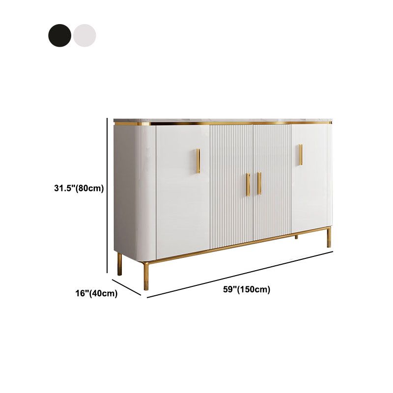 Pied à buffet en bois et en bois d'ingénierie support de buffet glamour