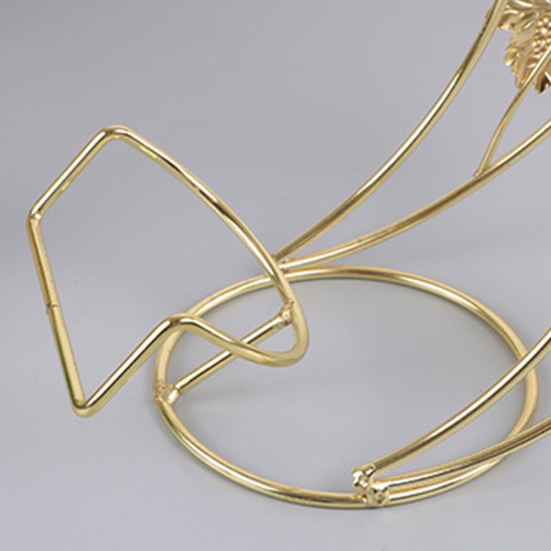 Glam Metal Wine Bottle Rack Countertop Bottle Holder for Living Room Clearhalo 'furn' 'furn_wine_racks' 'Furniture' 'Kitchen & Dining Furniture' 'Wine Racks' 'wine_racks' 1200x1200_7645e62a-1100-4609-be3f-f0beed817408