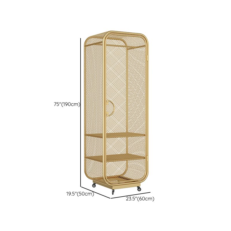 Metal Storage Cabinet Industrial Wardrobe Armoire with Garment Rod Clearhalo 'Armoires & Wardrobes' 'armoires_wardrobes' 'Bedroom Furniture' 'furn' 'furn_armoires_wardrobes' 'Furniture' 1200x1200_76466eeb-c6d6-4869-8f52-4db7cd520e8f