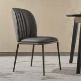 Contemporary Dining Chair Armless Dining Chairs with Metal Legs for Kitchen
