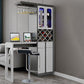 Modern Rectangle Wood Counter Table 2/3 Pieces Bar Table Set with Lockers for Living Room Clearhalo 'Bar Furniture' 'furn' 'furn_home_bar_bar_sets' 'Furniture' 'Home Bars & Bar Sets' 'home_bar_bar_sets' 'Kitchen & Dining Furniture' 1200x1200_76479e78-70e3-49de-a50b-eb33934e81f3