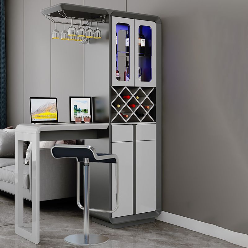 Modern Rectangle Wood Counter Table 2/3 Pieces Bar Table Set with Lockers for Living Room Clearhalo 'Bar Furniture' 'furn' 'furn_home_bar_bar_sets' 'Furniture' 'Home Bars & Bar Sets' 'home_bar_bar_sets' 'Kitchen & Dining Furniture' 1200x1200_76479e78-70e3-49de-a50b-eb33934e81f3