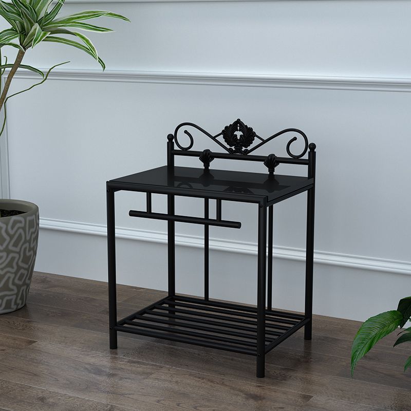 Comodino Glam con 1 ripiano, comodino con contenitori aperti e gambe, alto 21,3 pollici