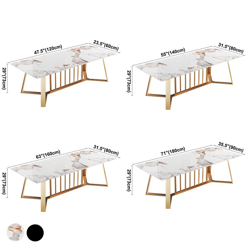 Modern Luxury Rectangle Dining Table Sintered Stone Dining Table with Trestle Base Clearhalo ' dining_table' 'Dining Tables & Seating' 'Dining Tables' 'furn' 'furn_dining_table' 'Furniture' 'furniture_dining_table' 'Kitchen & Dining Furniture' 'kitchen&dining_furn' 'kitchen' 'kitchen_dining_table' 1200x1200_7648aee0-4760-496c-a308-e1debd4355d9