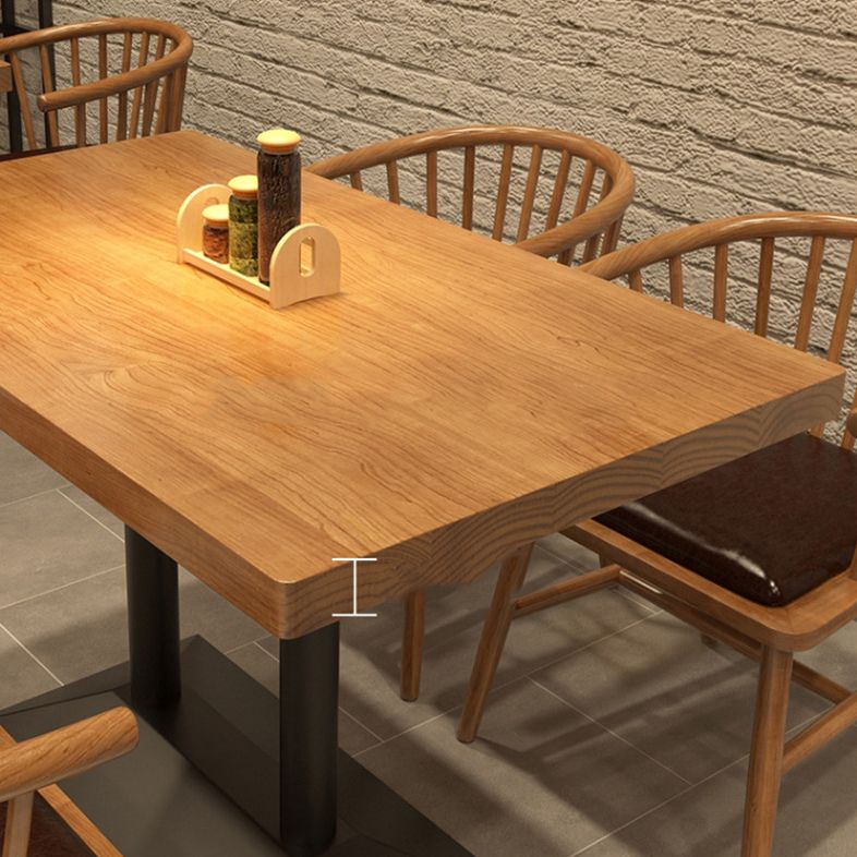 Pedestal Dining Room Table Solid Wood Dining Table for Kitchen