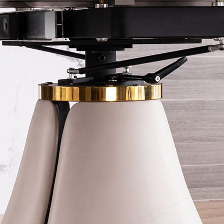 Glam Leatherwear Dinette Set 1/2/5/7 Pieces Round Scalable Sintered Stone Dining Table Set Clearhalo 'Dining Room Sets' 'Dining Tables & Seating' 'dining_room_set' 'furn' 'furn_dining_room_set' 'Furniture' 'furniture_dining_room_set' 'Kitchen & Dining Furniture' 1200x1200_764b6cc7-c068-4f0b-94cf-510077c56f34