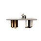 Marble Dining Table for Restaurant Luxury Rectangle Table with Gold Metal Pedestal Clearhalo ' dining_table' 'Dining Tables & Seating' 'Dining Tables' 'furn' 'furn_dining_table' 'Furniture' 'furniture_dining_table' 'Kitchen & Dining Furniture' 'kitchen&dining_furn' 'kitchen' 'kitchen_dining_table' 1200x1200_764d0f12-cf4f-47d3-9465-f38742247070