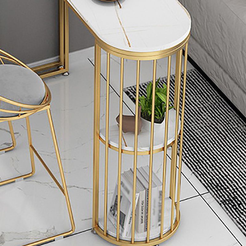 Modern Storage Stone Counter Height Table Double Pedestal Pub Height Dining Table Clearhalo 'Bar Furniture' 'Bar Tables' 'bar_tables' 'furn' 'furn_bar_tables' 'Furniture' 'furniture_bar_tables' 'Kitchen & Dining Furniture' 1200x1200_764d6072-2ddc-4a3c-8fe9-a6d013bd5f9a