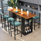 Modern Bar Table Set 1/7 Pieces Solid Wood Counter Table with Upholstered Stools Clearhalo 'Bar Furniture' 'furn' 'furn_home_bar_bar_sets' 'Furniture' 'Home Bars & Bar Sets' 'home_bar_bar_sets' 'Kitchen & Dining Furniture' 1200x1200_764db3d1-9d21-4d07-8eba-9f4eb682adb9
