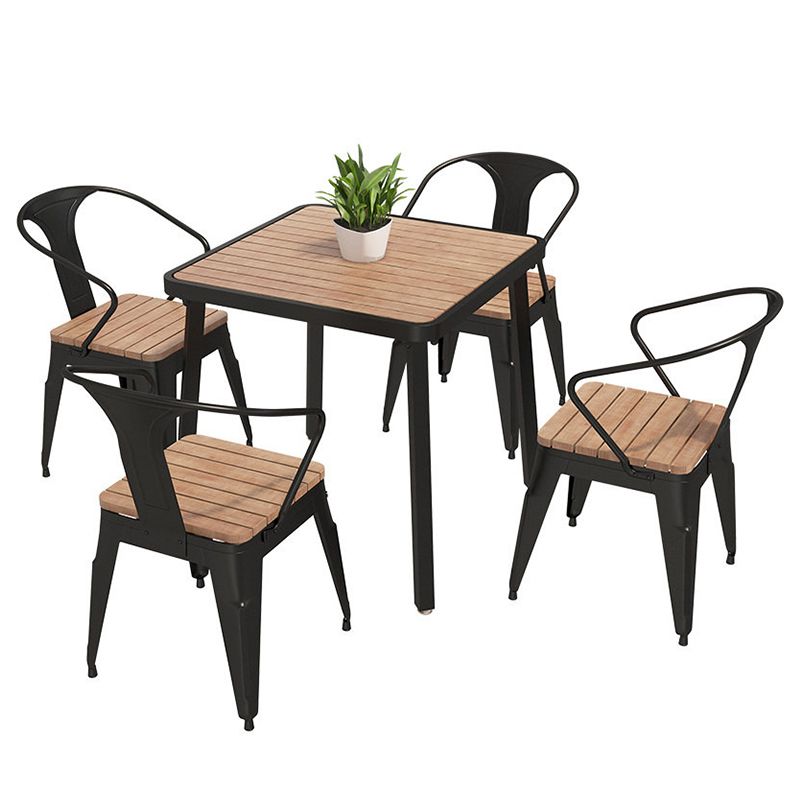 Industrial Solid Wood Dining Table Kitchen Table in Nature with Metal 4 Legs Clearhalo ' dining_table' 'Dining Tables & Seating' 'Dining Tables' 'furn' 'furn_dining_table' 'Furniture' 'furniture_dining_table' 'Kitchen & Dining Furniture' 'kitchen&dining_furn' 'kitchen' 'kitchen_dining_table' 1200x1200_764e23ac-3f58-477f-9b01-f5f312795768