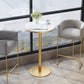 White Stone Bar Table Traditional Luxury Bar Table with Gold Base Clearhalo 'Bar Furniture' 'Bar Tables' 'bar_tables' 'furn' 'furn_bar_tables' 'Furniture' 'furniture_bar_tables' 'Kitchen & Dining Furniture' 1200x1200_764fb1c4-d595-435c-8f44-7b2440fe8c83