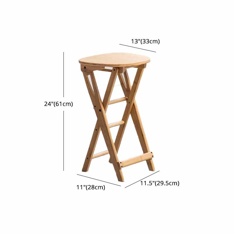 Indoor Minimalism Armless Wood Barstools Folding Counter Stools, 1 Piece Clearhalo 'Bar Furniture' 'Bar Stools' 'bar_stools' 'furn' 'furn_bar_stools' 'furniture_bar_stools' 'Kitchen & Dining Furniture' 'kitchen&dining_furn' 'kitchen' 'kitchen_furn' Furniture' 1200x1200_76517fa4-7f19-4871-a0e5-5399964a077f