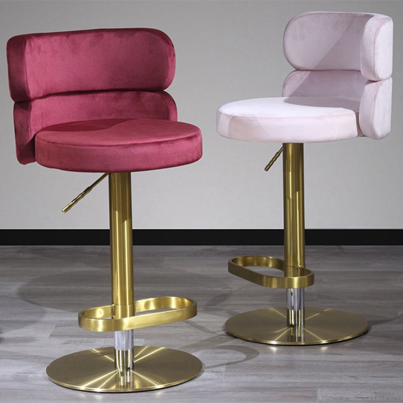 Sgabello da bar ad altezza regolabile in pelle glam in pelle con girevole