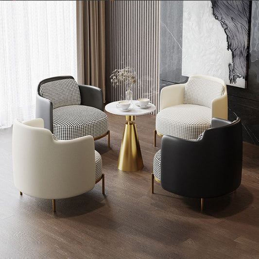 Glam Metal Side End Table Pedestal Round Living Room Sofa Side Accent Table