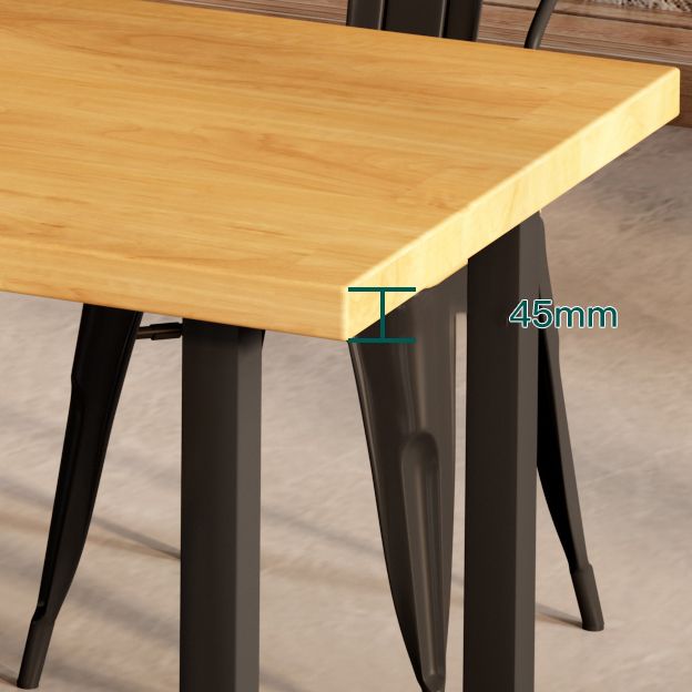 工業用のソリッドウッドダイニングテーブルセット1/5ピースキッチン用ダイニングセット