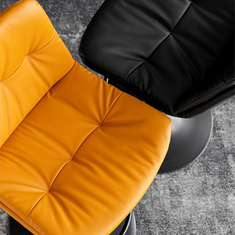 Swivel and Adjustable Bar Chair Modern Faux Leather Armless Bar Chair Clearhalo 'Bar Furniture' 'Bar Stools' 'bar_stools' 'furn' 'furn_bar_stools' 'Furniture' 'Kitchen & Dining Furniture' 1200x1200_7658161e-30be-4660-88a4-64d89933a777