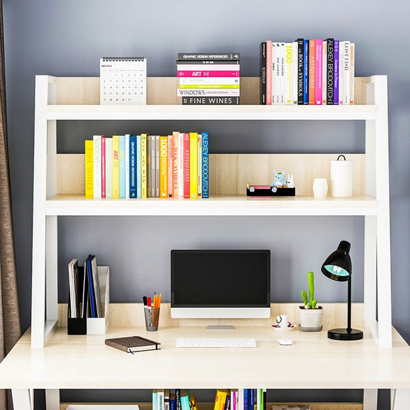 12.6"W Wooden Open Bookshelf Matte Finish Modern Bookcase with Shelves