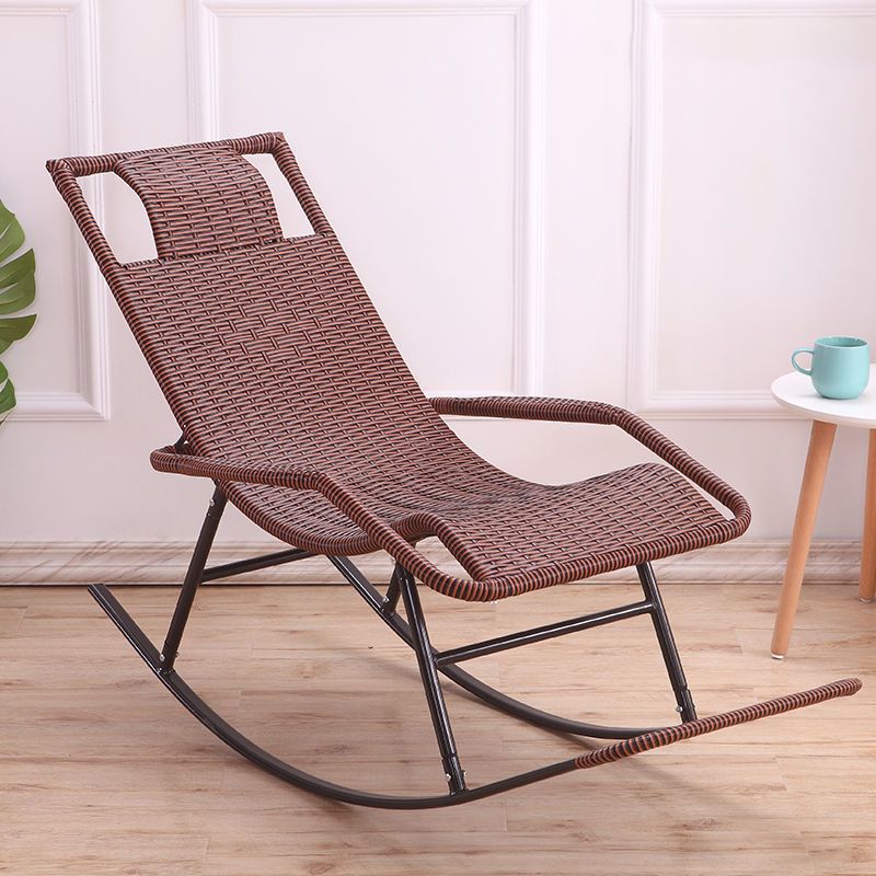 Rattan Rocking Chair Plain Water Resistant Woven Rope Modern Rocking Chair Clearhalo 'Chairs & Seating' 'furn' 'furn_rocking_chairs' 'Furniture' 'Living Room Furniture' 'Rocking Chairs' 'rocking_chairs' 1200x1200_765b6d19-b08e-4df1-8e4d-ca46a1a83f43
