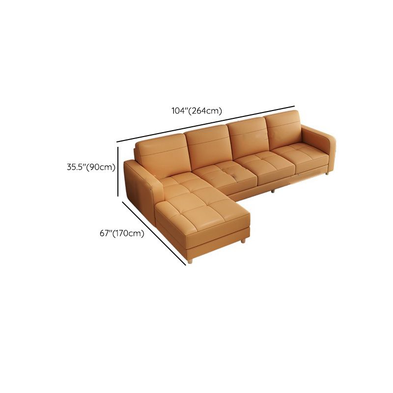 リビングルーム用のボルスター枕の座席付きモダンスタイルの革のソファ