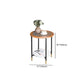Glass & Slate Round Coffee Table Set Tropical Shelf Included Cocktail Table Clearhalo 'Coffee & Accent Tables' 'Coffee Tables' 'coffee_tables' 'furn' 'furn_coffee_tables' 'Furniture' 'Living Room Furniture' 1200x1200_76605e35-2208-4c5c-91f7-7577542ba507