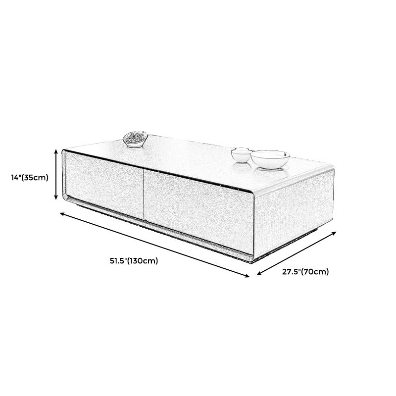Wooden Block Cocktail Table with Drawers Rectangle Coffee Table in Natural Clearhalo 'Coffee & Accent Tables' 'Coffee Tables' 'coffee_tables' 'furn' 'furn_coffee_tables' 'Furniture' 'furniture_coffee_tables' 'Living Room Furniture' 1200x1200_76615355-bb1c-4738-a87a-0be19614e3ab