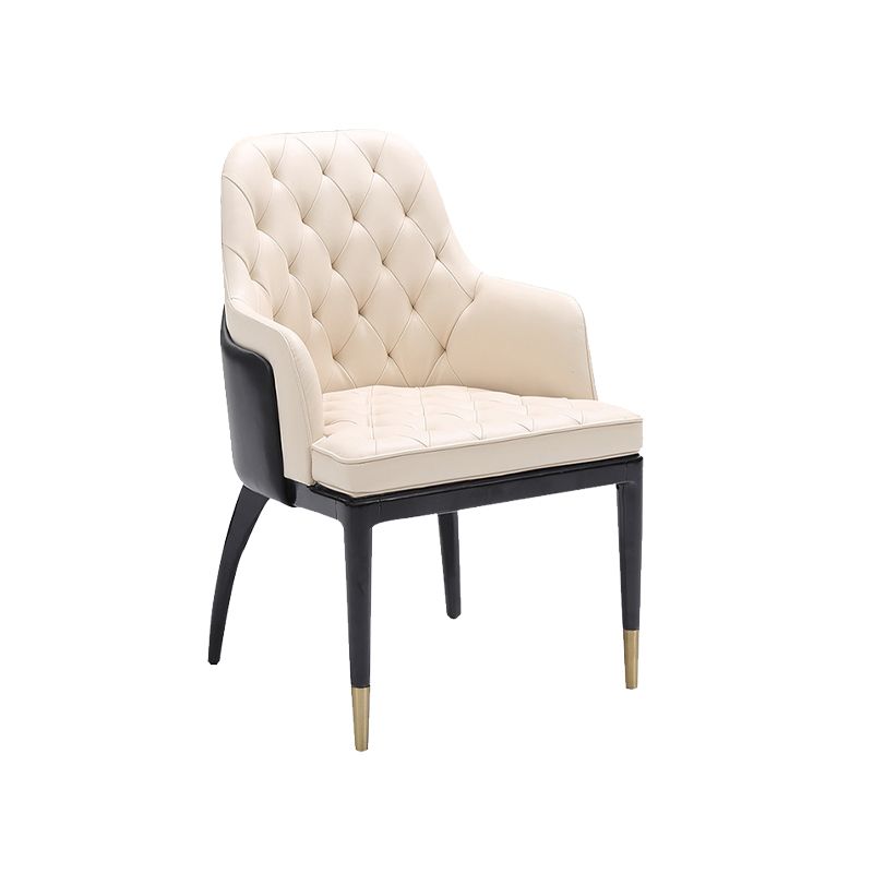 Silla de parsons de estilo moderno en casa con patas de madera maciza silla de comedor