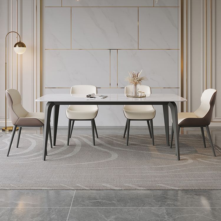 Modern 1/2/5/9 Pieces Rectangle Dining Set with Sintered Stone Table Dinette Set Clearhalo 'Dining Room Sets' 'Dining Tables & Seating' 'dining_room_set' 'furn' 'furn_dining_room_set' 'Furniture' 'furniture_dining_room_set' 'Kitchen & Dining Furniture' 'kitchen&dining_furn' 'kitchen' 1200x1200_7664ac84-b8f5-4fda-9e88-acf0d8a0907e