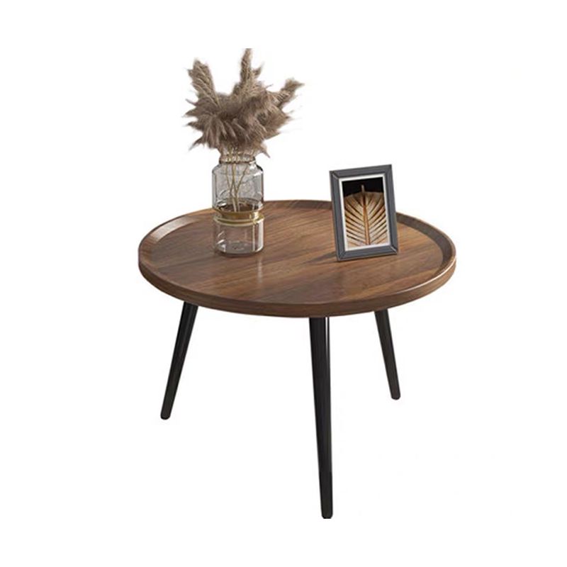 Traditional Style Cocktail Table Walnut/white/black Artificial Round Coffee Table Clearhalo 'Coffee & Accent Tables' 'End & Side Tables' 'end_side_table' 'end_side_tables' 'furn' 'furn_end_side_tables' 'Furniture' 'furniture_end_side_table' 'Living Room Furniture' 1200x1200_7664fe76-0899-4f97-86ce-182f39566c58